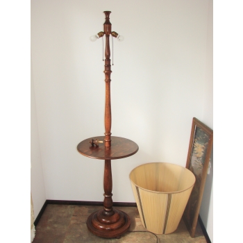 Drewniana lampa vintage Modern z lat 40